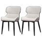 Contemporary Style Kitchen Metal Dining Chairs Dining Wingback Arm Side Chairs White 2 Piece Set Clearhalo ' kitchen&dining_furn' 'Dining Chairs' 'Dining Tables & Seating' 'dining_chair' 'furn' 'furn_dining_chair' 'Furniture' 'furniture_dining_chair' 'Kitchen & Dining Furniture' 'kitchen' 3997570