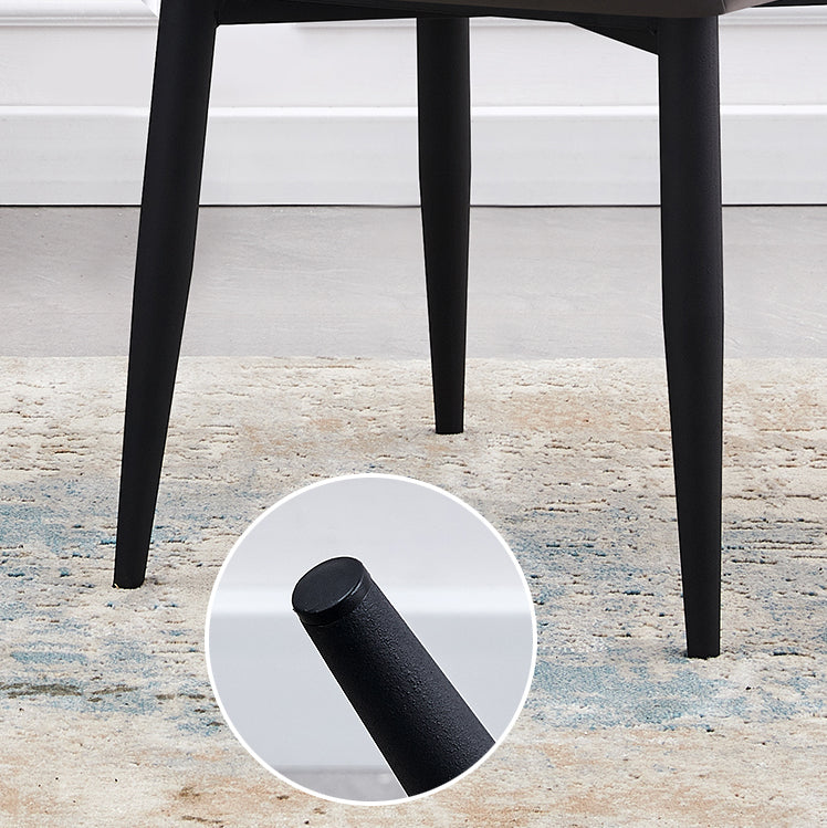 Contemporary Style Kitchen Metal Dining Chairs Dining Wingback Arm Side Chairs Clearhalo ' kitchen&dining_furn' 'Dining Chairs' 'Dining Tables & Seating' 'dining_chair' 'furn' 'furn_dining_chair' 'Furniture' 'furniture_dining_chair' 'Kitchen & Dining Furniture' 'kitchen' 3997572