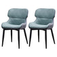 Contemporary Style Kitchen Metal Dining Chairs Dining Wingback Arm Side Chairs Green 2 Piece Set Clearhalo ' kitchen&dining_furn' 'Dining Chairs' 'Dining Tables & Seating' 'dining_chair' 'furn' 'furn_dining_chair' 'Furniture' 'furniture_dining_chair' 'Kitchen & Dining Furniture' 'kitchen' 3997582