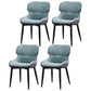 Contemporary Style Kitchen Metal Dining Chairs Dining Wingback Arm Side Chairs Green 4 Piece Set Clearhalo ' kitchen&dining_furn' 'Dining Chairs' 'Dining Tables & Seating' 'dining_chair' 'furn' 'furn_dining_chair' 'Furniture' 'furniture_dining_chair' 'Kitchen & Dining Furniture' 'kitchen' 3997583