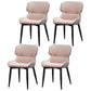Contemporary Style Kitchen Metal Dining Chairs Dining Wingback Arm Side Chairs Nude 4 Piece Set Clearhalo ' kitchen&dining_furn' 'Dining Chairs' 'Dining Tables & Seating' 'dining_chair' 'furn' 'furn_dining_chair' 'Furniture' 'furniture_dining_chair' 'Kitchen & Dining Furniture' 'kitchen' 3997589