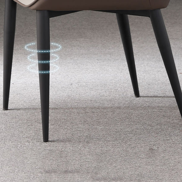 Contemporary Style Kitchen Metal Dining Chair Dining Wingback Armless Side Chairs (Set of 2) Clearhalo ' kitchen&dining_furn' 'Dining Chairs' 'Dining Tables & Seating' 'dining_chair' 'furn' 'furn_dining_chair' 'Furniture' 'furniture_dining_chair' 'Kitchen & Dining Furniture' 'kitchen' 3997612