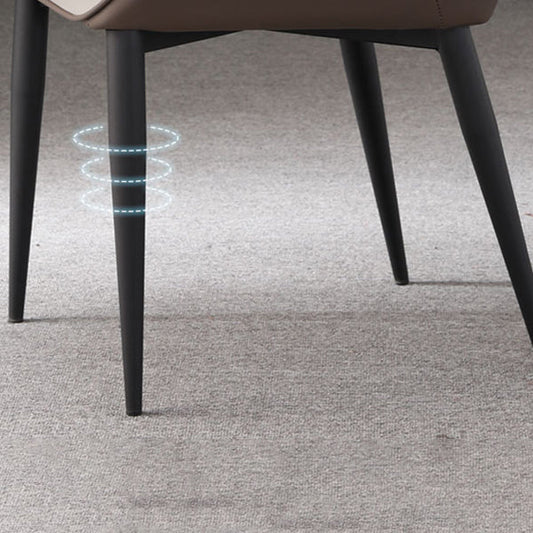 Contemporary Style Kitchen Metal Dining Chair Dining Wingback Armless Side Chairs (Set of 2) Clearhalo ' kitchen&dining_furn' 'Dining Chairs' 'Dining Tables & Seating' 'dining_chair' 'furn' 'furn_dining_chair' 'Furniture' 'furniture_dining_chair' 'Kitchen & Dining Furniture' 'kitchen' 3997612