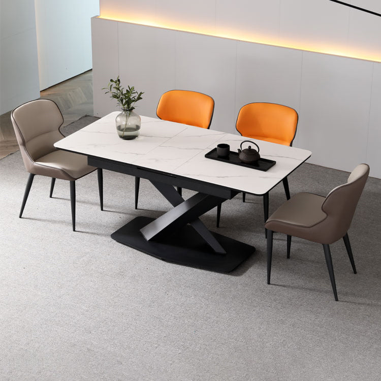 Contemporary Style Kitchen Metal Dining Chair Dining Wingback Armless Side Chairs (Set of 2) Clearhalo ' kitchen&dining_furn' 'Dining Chairs' 'Dining Tables & Seating' 'dining_chair' 'furn' 'furn_dining_chair' 'Furniture' 'furniture_dining_chair' 'Kitchen & Dining Furniture' 'kitchen' 3997615