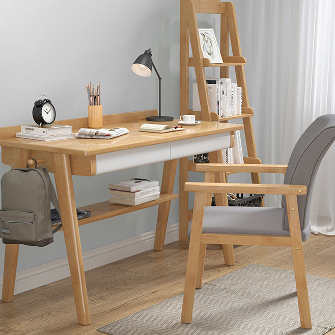 Modern Style Wooden Dining Chair Solid Back Dining Arm Single Chair for Kitchen Clearhalo ' kitchen&dining_furn' 'Dining Chairs' 'Dining Tables & Seating' 'dining_chair' 'furn' 'furn_dining_chair' 'Furniture' 'furniture_dining_chair' 'Kitchen & Dining Furniture' 'kitchen' 3997620