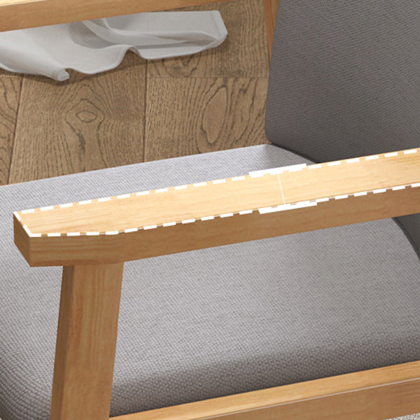 Modern Style Wooden Dining Chair Solid Back Dining Arm Single Chair for Kitchen Clearhalo ' kitchen&dining_furn' 'Dining Chairs' 'Dining Tables & Seating' 'dining_chair' 'furn' 'furn_dining_chair' 'Furniture' 'furniture_dining_chair' 'Kitchen & Dining Furniture' 'kitchen' 3997628