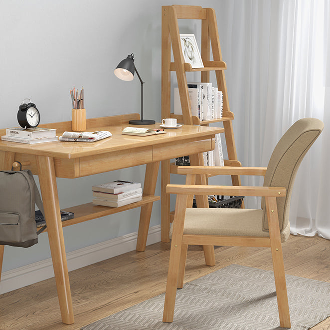 Modern Style Wooden Dining Chair Solid Back Dining Arm Single Chair for Kitchen Clearhalo ' kitchen&dining_furn' 'Dining Chairs' 'Dining Tables & Seating' 'dining_chair' 'furn' 'furn_dining_chair' 'Furniture' 'furniture_dining_chair' 'Kitchen & Dining Furniture' 'kitchen' 3997631