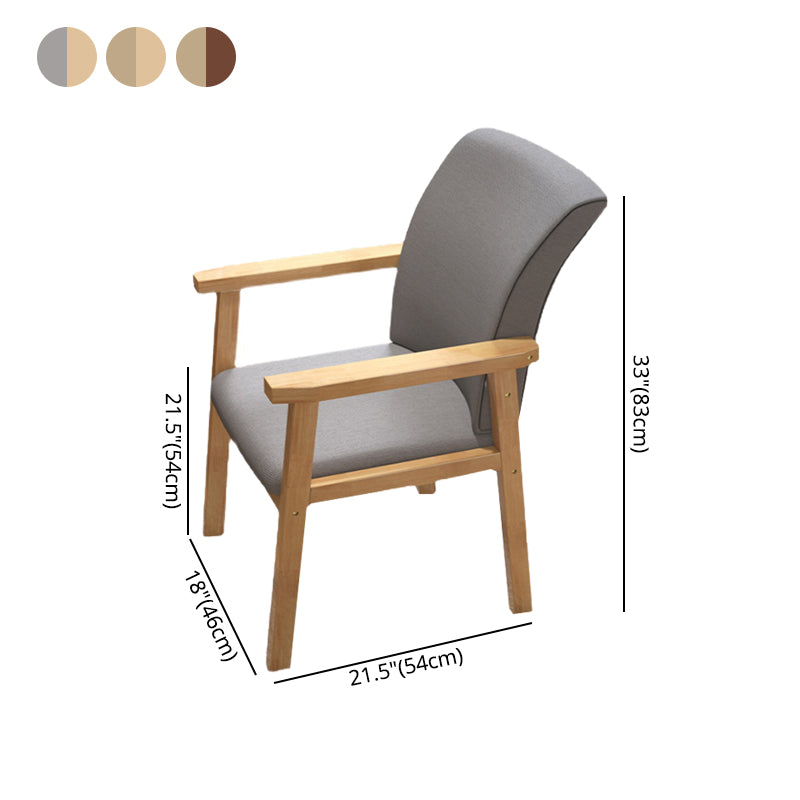Modern Style Wooden Dining Chair Solid Back Dining Arm Single Chair for Kitchen Clearhalo ' kitchen&dining_furn' 'Dining Chairs' 'Dining Tables & Seating' 'dining_chair' 'furn' 'furn_dining_chair' 'Furniture' 'furniture_dining_chair' 'Kitchen & Dining Furniture' 'kitchen' 3997632