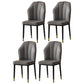 Scandinavian Home Side Chair Wingback Metal Upholstered Dining Room Chair (Set of 4) Dark Gray Brass Gold Clearhalo ' kitchen&dining_furn' 'Dining Chairs' 'Dining Tables & Seating' 'dining_chair' 'furn' 'furn_dining_chair' 'Furniture' 'furniture_dining_chair' 'Kitchen & Dining Furniture' 'kitchen' 3997636