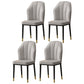 Scandinavian Home Side Chair Wingback Metal Upholstered Dining Room Chair (Set of 4) Light Gray Brass Gold Clearhalo ' kitchen&dining_furn' 'Dining Chairs' 'Dining Tables & Seating' 'dining_chair' 'furn' 'furn_dining_chair' 'Furniture' 'furniture_dining_chair' 'Kitchen & Dining Furniture' 'kitchen' 3997639