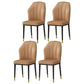 Scandinavian Home Side Chair Wingback Metal Upholstered Dining Room Chair (Set of 4) Camel Brass Gold Clearhalo ' kitchen&dining_furn' 'Dining Chairs' 'Dining Tables & Seating' 'dining_chair' 'furn' 'furn_dining_chair' 'Furniture' 'furniture_dining_chair' 'Kitchen & Dining Furniture' 'kitchen' 3997651