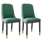 Scandinavian Home Side Chair Solid Back Metal Upholstered Dining Room Chair (Set of 2) Gray-Green Clearhalo ' kitchen&dining_furn' 'Dining Chairs' 'Dining Tables & Seating' 'dining_chair' 'furn' 'furn_dining_chair' 'Furniture' 'furniture_dining_chair' 'Kitchen & Dining Furniture' 'kitchen' 3997668