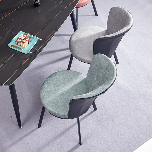 Metal Contemporary Dining Chair Wingback Dining Room Armless Side Chair Clearhalo ' kitchen&dining_furn' 'Dining Chairs' 'Dining Tables & Seating' 'dining_chair' 'furn' 'furn_dining_chair' 'Furniture' 'furniture_dining_chair' 'Kitchen & Dining Furniture' 'kitchen' 3997692