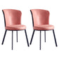 Metal Contemporary Dining Chair Wingback Dining Room Armless Side Chair Orange 2 Piece Set Clearhalo ' kitchen&dining_furn' 'Dining Chairs' 'Dining Tables & Seating' 'dining_chair' 'furn' 'furn_dining_chair' 'Furniture' 'furniture_dining_chair' 'Kitchen & Dining Furniture' 'kitchen' 3997694