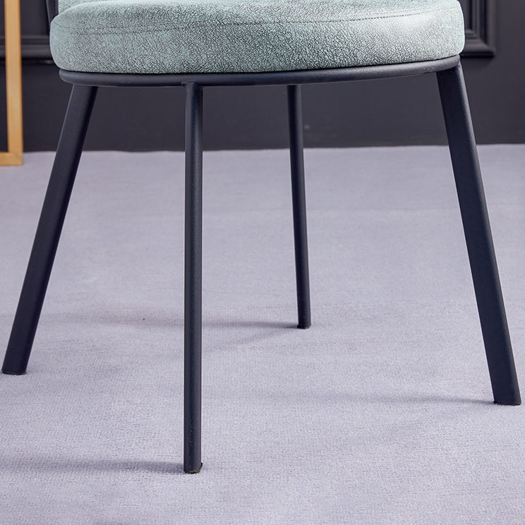 Metal Contemporary Dining Chair Wingback Dining Room Armless Side Chair Clearhalo ' kitchen&dining_furn' 'Dining Chairs' 'Dining Tables & Seating' 'dining_chair' 'furn' 'furn_dining_chair' 'Furniture' 'furniture_dining_chair' 'Kitchen & Dining Furniture' 'kitchen' 3997698