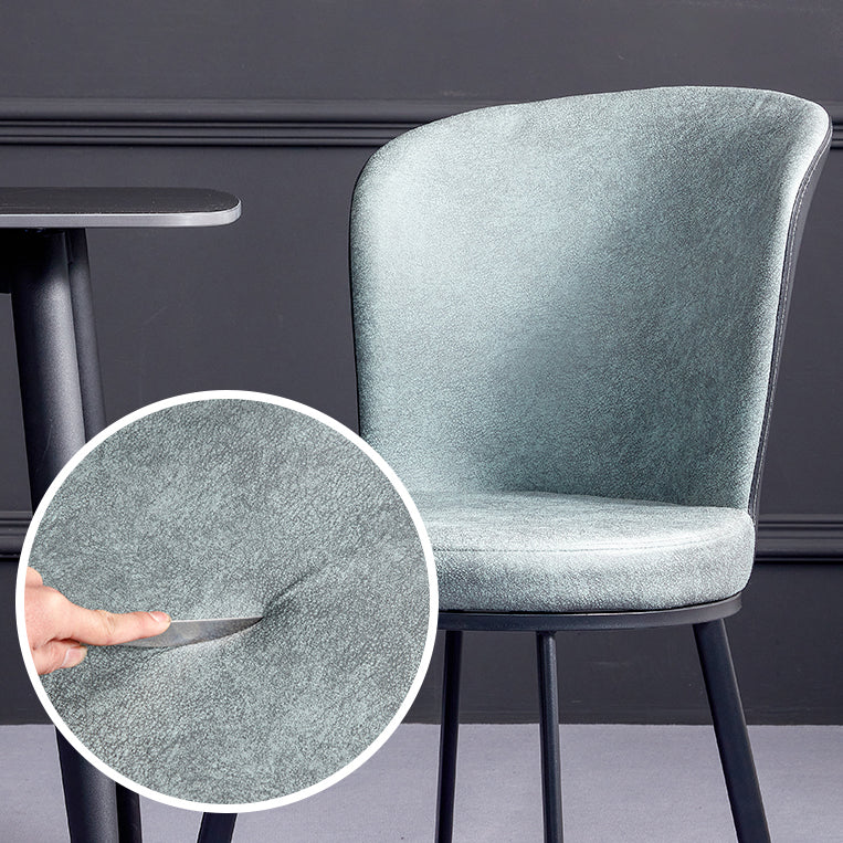 Metal Contemporary Dining Chair Wingback Dining Room Armless Side Chair Clearhalo ' kitchen&dining_furn' 'Dining Chairs' 'Dining Tables & Seating' 'dining_chair' 'furn' 'furn_dining_chair' 'Furniture' 'furniture_dining_chair' 'Kitchen & Dining Furniture' 'kitchen' 3997700