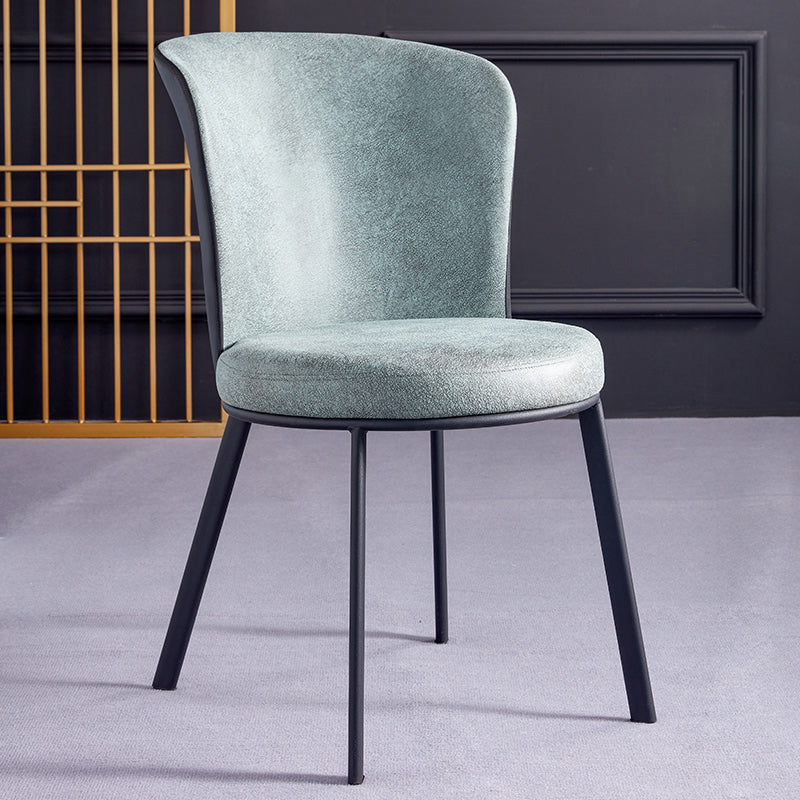 Metal Contemporary Dining Chair Wingback Dining Room Armless Side Chair Green 1 Piece Clearhalo ' kitchen&dining_furn' 'Dining Chairs' 'Dining Tables & Seating' 'dining_chair' 'furn' 'furn_dining_chair' 'Furniture' 'furniture_dining_chair' 'Kitchen & Dining Furniture' 'kitchen' 3997704