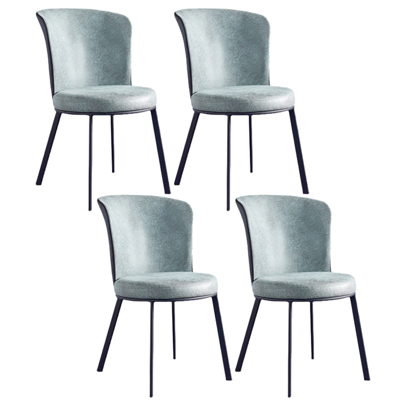 Metal Contemporary Dining Chair Wingback Dining Room Armless Side Chair Green 4 Piece Set Clearhalo ' kitchen&dining_furn' 'Dining Chairs' 'Dining Tables & Seating' 'dining_chair' 'furn' 'furn_dining_chair' 'Furniture' 'furniture_dining_chair' 'Kitchen & Dining Furniture' 'kitchen' 3997707