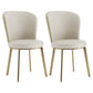 Scandinavian Style Leather Dining Chairs Solid Back Armless Dining Chairs for Home Nude 2 Piece Set Clearhalo ' kitchen&dining_furn' 'Dining Chairs' 'Dining Tables & Seating' 'dining_chair' 'furn' 'furn_dining_chair' 'Furniture' 'furniture_dining_chair' 'Kitchen & Dining Furniture' 'kitchen' 3997732