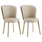 Scandinavian Style Leather Dining Chairs Solid Back Armless Dining Chairs for Home Orange 2 Piece Set Clearhalo ' kitchen&dining_furn' 'Dining Chairs' 'Dining Tables & Seating' 'dining_chair' 'furn' 'furn_dining_chair' 'Furniture' 'furniture_dining_chair' 'Kitchen & Dining Furniture' 'kitchen' 3997735