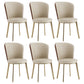 Scandinavian Style Leather Dining Chairs Solid Back Armless Dining Chairs for Home Orange 6 Piece Set Clearhalo ' kitchen&dining_furn' 'Dining Chairs' 'Dining Tables & Seating' 'dining_chair' 'furn' 'furn_dining_chair' 'Furniture' 'furniture_dining_chair' 'Kitchen & Dining Furniture' 'kitchen' 3997737