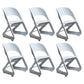 Minimalist Style Plastic Dining Armless Chairs Open Back Dining Side Chairs White 6 Piece Set Clearhalo ' kitchen&dining_furn' 'Dining Chairs' 'Dining Tables & Seating' 'dining_chair' 'furn' 'furn_dining_chair' 'Furniture' 'furniture_dining_chair' 'Kitchen & Dining Furniture' 'kitchen' 3997754
