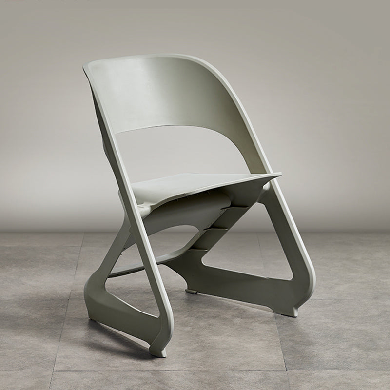 Minimalist Style Plastic Dining Armless Chairs Open Back Dining Side Chairs Camel 1 Piece Clearhalo ' kitchen&dining_furn' 'Dining Chairs' 'Dining Tables & Seating' 'dining_chair' 'furn' 'furn_dining_chair' 'Furniture' 'furniture_dining_chair' 'Kitchen & Dining Furniture' 'kitchen' 3997761