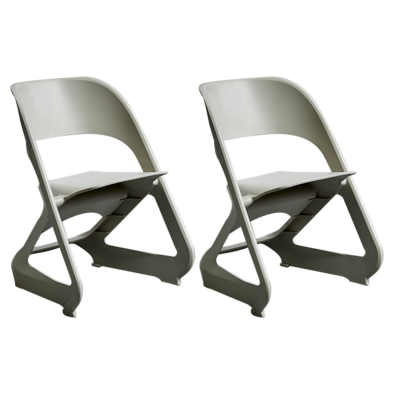 Minimalist Style Plastic Dining Armless Chairs Open Back Dining Side Chairs Camel 2 Piece Set Clearhalo ' kitchen&dining_furn' 'Dining Chairs' 'Dining Tables & Seating' 'dining_chair' 'furn' 'furn_dining_chair' 'Furniture' 'furniture_dining_chair' 'Kitchen & Dining Furniture' 'kitchen' 3997762