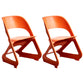 Minimalist Style Plastic Dining Armless Chairs Open Back Dining Side Chairs Orange 2 Piece Set Clearhalo ' kitchen&dining_furn' 'Dining Chairs' 'Dining Tables & Seating' 'dining_chair' 'furn' 'furn_dining_chair' 'Furniture' 'furniture_dining_chair' 'Kitchen & Dining Furniture' 'kitchen' 3997766