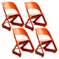 Minimalist Style Plastic Dining Armless Chairs Open Back Dining Side Chairs Orange 4 Piece Set Clearhalo ' kitchen&dining_furn' 'Dining Chairs' 'Dining Tables & Seating' 'dining_chair' 'furn' 'furn_dining_chair' 'Furniture' 'furniture_dining_chair' 'Kitchen & Dining Furniture' 'kitchen' 3997767