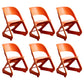 Minimalist Style Plastic Dining Armless Chairs Open Back Dining Side Chairs Orange 6 Piece Set Clearhalo ' kitchen&dining_furn' 'Dining Chairs' 'Dining Tables & Seating' 'dining_chair' 'furn' 'furn_dining_chair' 'Furniture' 'furniture_dining_chair' 'Kitchen & Dining Furniture' 'kitchen' 3997768