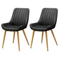 Modern Style Upholstered Armless Dining Chairs Solid Back Side Chairs for Home Use Black 2 Piece Set Clearhalo ' kitchen&dining_furn' 'Dining Chairs' 'Dining Tables & Seating' 'dining_chair' 'furn' 'furn_dining_chair' 'Furniture' 'furniture_dining_chair' 'Kitchen & Dining Furniture' 'kitchen' 3997772