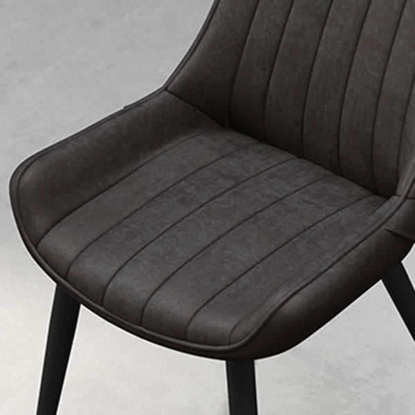 Modern Style Upholstered Armless Dining Chairs Solid Back Side Chairs for Home Use Clearhalo ' kitchen&dining_furn' 'Dining Chairs' 'Dining Tables & Seating' 'dining_chair' 'furn' 'furn_dining_chair' 'Furniture' 'furniture_dining_chair' 'Kitchen & Dining Furniture' 'kitchen' 3997782