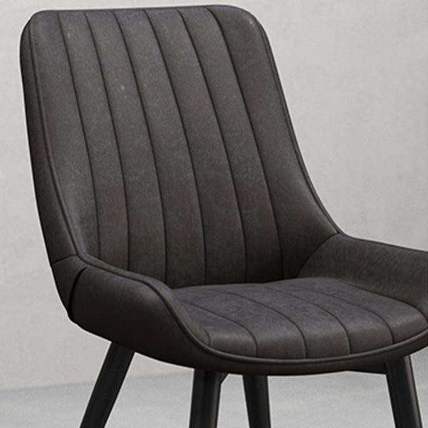 Modern Style Upholstered Armless Dining Chairs Solid Back Side Chairs for Home Use Clearhalo ' kitchen&dining_furn' 'Dining Chairs' 'Dining Tables & Seating' 'dining_chair' 'furn' 'furn_dining_chair' 'Furniture' 'furniture_dining_chair' 'Kitchen & Dining Furniture' 'kitchen' 3997784