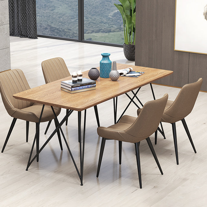 Modern Style Upholstered Armless Dining Chairs Solid Back Side Chairs for Home Use Clearhalo ' kitchen&dining_furn' 'Dining Chairs' 'Dining Tables & Seating' 'dining_chair' 'furn' 'furn_dining_chair' 'Furniture' 'furniture_dining_chair' 'Kitchen & Dining Furniture' 'kitchen' 3997788