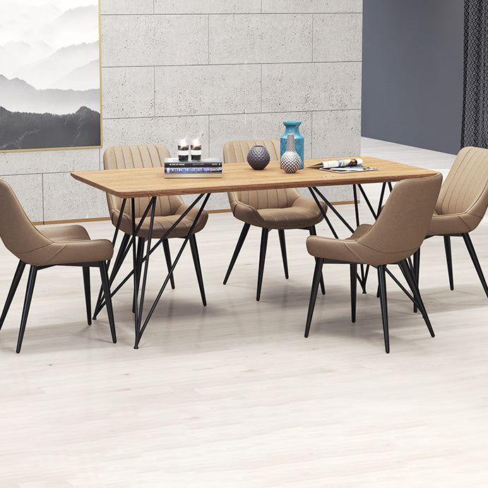 Modern Style Upholstered Armless Dining Chairs Solid Back Side Chairs for Home Use Clearhalo ' kitchen&dining_furn' 'Dining Chairs' 'Dining Tables & Seating' 'dining_chair' 'furn' 'furn_dining_chair' 'Furniture' 'furniture_dining_chair' 'Kitchen & Dining Furniture' 'kitchen' 3997790