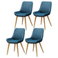 Modern Style Upholstered Armless Dining Chairs Solid Back Side Chairs for Home Use Blue 4 Piece Set Clearhalo ' kitchen&dining_furn' 'Dining Chairs' 'Dining Tables & Seating' 'dining_chair' 'furn' 'furn_dining_chair' 'Furniture' 'furniture_dining_chair' 'Kitchen & Dining Furniture' 'kitchen' 3997793