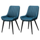 Modern Style Upholstered Armless Dining Chairs Solid Back Side Chairs for Home Use Sky Blue 2 Piece Set Clearhalo ' kitchen&dining_furn' 'Dining Chairs' 'Dining Tables & Seating' 'dining_chair' 'furn' 'furn_dining_chair' 'Furniture' 'furniture_dining_chair' 'Kitchen & Dining Furniture' 'kitchen' 3997796