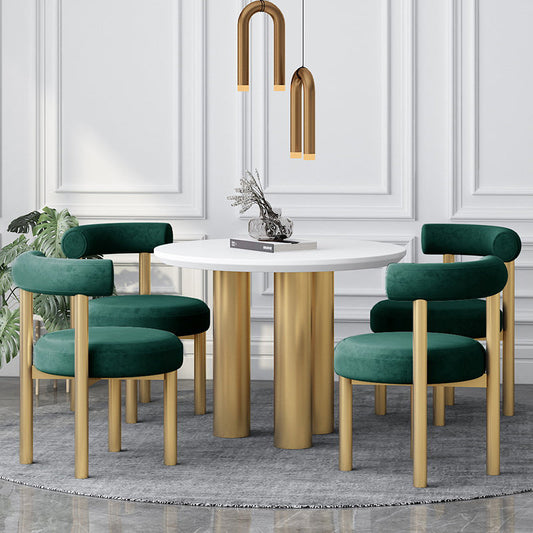 Contemporary Style Upholstered Armless Dining Chairs Open Back Dining Side Chairs Clearhalo ' kitchen&dining_furn' 'Dining Chairs' 'Dining Tables & Seating' 'dining_chair' 'furn' 'furn_dining_chair' 'Furniture' 'furniture_dining_chair' 'Kitchen & Dining Furniture' 'kitchen' 3997821