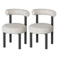 Contemporary Style Upholstered Armless Dining Chairs Open Back Dining Side Chairs Light Gray 2 Piece Set Clearhalo ' kitchen&dining_furn' 'Dining Chairs' 'Dining Tables & Seating' 'dining_chair' 'furn' 'furn_dining_chair' 'Furniture' 'furniture_dining_chair' 'Kitchen & Dining Furniture' 'kitchen' 3997826
