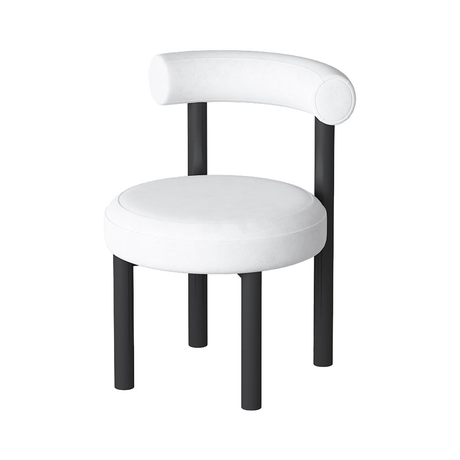 Contemporary Style Upholstered Armless Dining Chairs Open Back Dining Side Chairs White 1 Piece Clearhalo ' kitchen&dining_furn' 'Dining Chairs' 'Dining Tables & Seating' 'dining_chair' 'furn' 'furn_dining_chair' 'Furniture' 'furniture_dining_chair' 'Kitchen & Dining Furniture' 'kitchen' 3997830