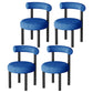 Contemporary Style Upholstered Armless Dining Chairs Open Back Dining Side Chairs Blue 4 Piece Set Clearhalo ' kitchen&dining_furn' 'Dining Chairs' 'Dining Tables & Seating' 'dining_chair' 'furn' 'furn_dining_chair' 'Furniture' 'furniture_dining_chair' 'Kitchen & Dining Furniture' 'kitchen' 3997837