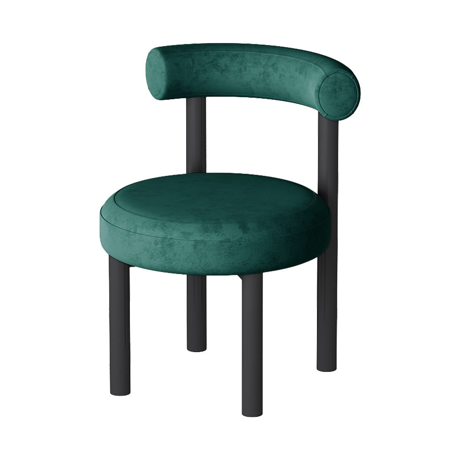 Contemporary Style Upholstered Armless Dining Chairs Open Back Dining Side Chairs Dark Army Green 1 Piece Clearhalo ' kitchen&dining_furn' 'Dining Chairs' 'Dining Tables & Seating' 'dining_chair' 'furn' 'furn_dining_chair' 'Furniture' 'furniture_dining_chair' 'Kitchen & Dining Furniture' 'kitchen' 3997838