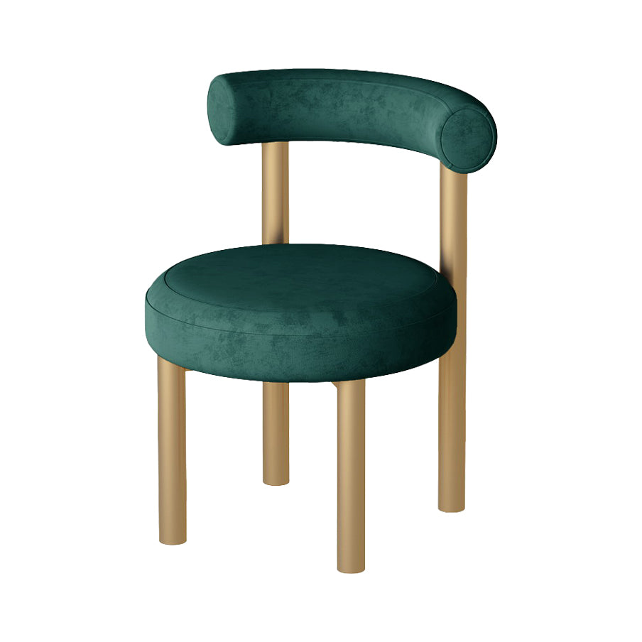 Contemporary Style Upholstered Armless Dining Chairs Open Back Dining Side Chairs Blackish Green 1 Piece Clearhalo ' kitchen&dining_furn' 'Dining Chairs' 'Dining Tables & Seating' 'dining_chair' 'furn' 'furn_dining_chair' 'Furniture' 'furniture_dining_chair' 'Kitchen & Dining Furniture' 'kitchen' 3997841