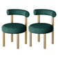 Contemporary Style Upholstered Armless Dining Chairs Open Back Dining Side Chairs Blackish Green 2 Piece Set Clearhalo ' kitchen&dining_furn' 'Dining Chairs' 'Dining Tables & Seating' 'dining_chair' 'furn' 'furn_dining_chair' 'Furniture' 'furniture_dining_chair' 'Kitchen & Dining Furniture' 'kitchen' 3997842
