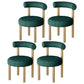 Contemporary Style Upholstered Armless Dining Chairs Open Back Dining Side Chairs Blackish Green 4 Piece Set Clearhalo ' kitchen&dining_furn' 'Dining Chairs' 'Dining Tables & Seating' 'dining_chair' 'furn' 'furn_dining_chair' 'Furniture' 'furniture_dining_chair' 'Kitchen & Dining Furniture' 'kitchen' 3997843