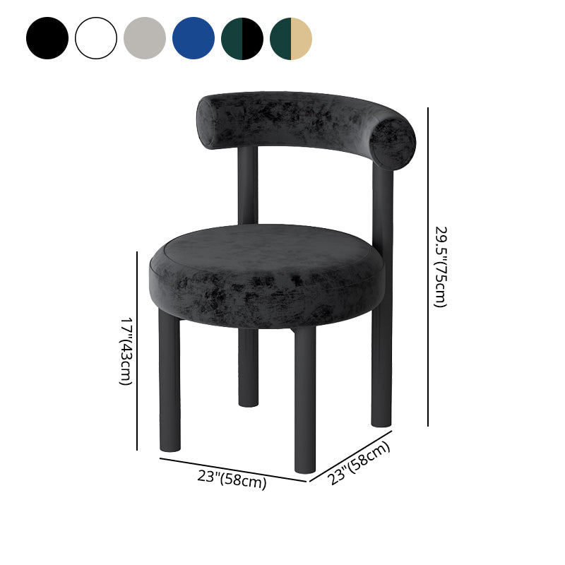 Contemporary Style Upholstered Armless Dining Chairs Open Back Dining Side Chairs Clearhalo ' kitchen&dining_furn' 'Dining Chairs' 'Dining Tables & Seating' 'dining_chair' 'furn' 'furn_dining_chair' 'Furniture' 'furniture_dining_chair' 'Kitchen & Dining Furniture' 'kitchen' 3997844