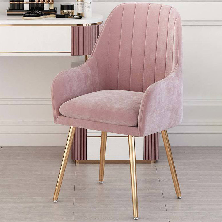 Scandinavian Style Upholstered Arm Chair Solid Back Dining Single Chair for Home Clearhalo ' kitchen&dining_furn' 'Dining Chairs' 'Dining Tables & Seating' 'dining_chair' 'furn' 'furn_dining_chair' 'Furniture' 'furniture_dining_chair' 'Kitchen & Dining Furniture' 'kitchen' 3997862