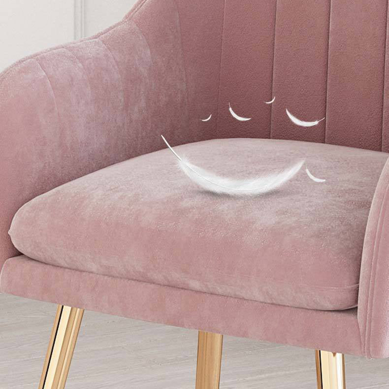 Scandinavian Style Upholstered Arm Chair Solid Back Dining Single Chair for Home Clearhalo ' kitchen&dining_furn' 'Dining Chairs' 'Dining Tables & Seating' 'dining_chair' 'furn' 'furn_dining_chair' 'Furniture' 'furniture_dining_chair' 'Kitchen & Dining Furniture' 'kitchen' 3997870