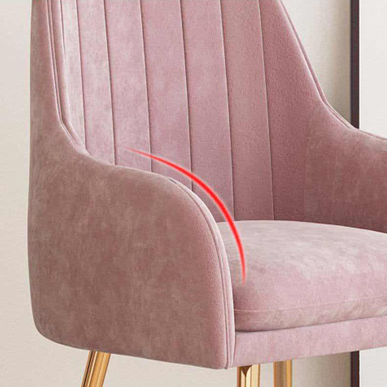 Scandinavian Style Upholstered Arm Chair Solid Back Dining Single Chair for Home Clearhalo ' kitchen&dining_furn' 'Dining Chairs' 'Dining Tables & Seating' 'dining_chair' 'furn' 'furn_dining_chair' 'Furniture' 'furniture_dining_chair' 'Kitchen & Dining Furniture' 'kitchen' 3997876